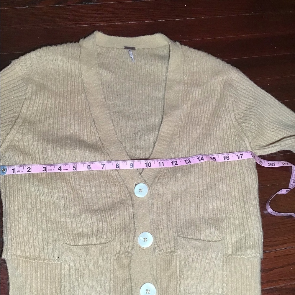 Free people mimosa ribbed crop button up sweater cardigan - Picture 4 of 7